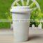 Stocked low MOQ custom logo ceramic cup , double wall mug