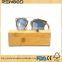 Trendy Logo Gradient Polarized Bamboo and Ebony Wood Sunglasses Metal wooden sunglasses