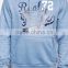 Daijun OEM high-quallity with hood printed sky blue men 60% cotton 40% polyester sweatshirt
