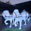 New products 2016 Manufacture Christmas lights motif 3D acrylic pumpkin horse carriage decoration lights
