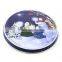 Custom logo beautiful metal tin plate round candy tin tray