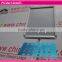 A1 Poster Stand, Snap Open, 2 Literature Trays, Round Base - silver