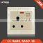 new product 1 gang gold round 3 pin socket