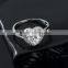 Romanic bridal heart shape cubic zirconia ring 18k gold plated jewelry size#6,7,8