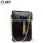 hasp open leather ladies messenger bag chain shoulder bag small