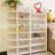 Fashion style plastic decorative corner storage shelf wood shelves