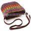Fashion Women Weaving Bucket Style Travel Beach Shoulder Bags Charming Rainbow Color Summer Straw Bag For Vacation 2016