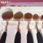 High Quantility New Type Best Selling Cosmetic Foundation 10Pcs Rose Gold Oval Makeup Brush Set