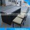 Elegant outdoor rattan bar furniture bar counter and stool (CF819T)