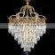 Rococo Style Crystal Bronze Chandelier/ Home Decor Retro Brass Pendant Lamp/ Luxury New Design Ceiling Lamp