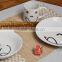 KC-00646 porcelain plate with mug printed ceramic plate with mug