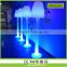 Battery operated PE plastic water-drop shape floor lamp with LED light illuminated multi colors