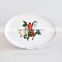 14" Christmas Ceramic Oval Platter,Porcelain With Decal