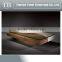 modern beige travertine marble living room coffee table with glass top