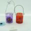 hand painted glass hanging candle