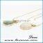 Synthetic Turquoise Gemstone necklace jewelry with gold plated chain