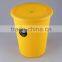 Plastic Trash Can/ Household Garbage Can with Circular Cover/Rubbish Bin