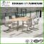 Fashionable stainless steel dining table and chair sets