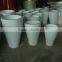 Grey fiberglass flower pot