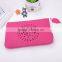 Low price minimalist wholesale polyester cosmetic clutch toiletry pouch cotton fabric custom makeup bag with flower hollow