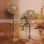 High quality candle lanterns for weddings metal silver plated candle holder with crystals for home decor