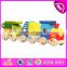 2015 New invention Kids Wooden toy blocks train set,Children 18PCS Wooden toy train,Educational Wooden toys Cargo Train W05C013