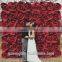 selling as hot cake artificial flower cloth flower wall for wedding decoration