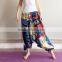 Floral printed Linum baggy boho harem pants yoga pants for ladies