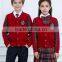 British style cardigan kids sweater 100% cotton primary school uniform designs