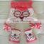 Cotton brimmed warm baby cap with carton characters