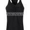 fitness apparels black plain tight fashion running shirts ladies gym vest