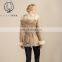Stylish Sheep Fur & Skin Jacket Real Animal Fur Coat With Cap Leather Jacket For Women