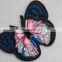 Good Quality wholesale beaded PINK butterfly embroidery patch for clothing