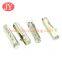 gold color electroplated bullet shape shoelace tips head buckle head