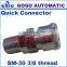 5pcs a lot GOGO ATC Pneumatic Air Compressor Quick Coupler Plug Socket Connector 3/8 inch SM-30 One touch quick fitting