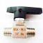 Ball valve 1/8" 1/4" 3/8" 1/2" inch male ZG thread stainless steel 304 high pressure high temperature Panel ball valve
