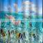 I@home 3d Fish Printed 100% Polyester Shower Curtain Bathroom With Hooks