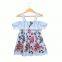 Girl Flower Applique Spaghetti Strap Dress Baby Summer Dress For Kids