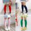Kids Super Soft Candy Color Ruffle Top Cotton Tube Keen high Socks long Socks Princess Girl stockings 15 candy color