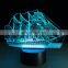 Sailboat 3D Optical Illusion Novelty Table Lamp Beautiful Sea Boat Shape Night Light