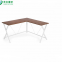 Home Office Furniture Space Saving Industrial Wood Metal Frame L shaped Large Corner PC Computer Desk