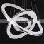 Simple modern 2circles round chandelier led dining room office lights