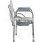 Wheelchair Reclining High Back Toilet Commode Chair for Pregnant Woman