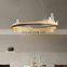 New Design Modern LED Chandelier Lights Amber Personality Chandelier Hanging Glass Pendant Lights