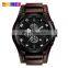 Display man watches leather Japan movt quartz watch stainless steel back water resistant #9165