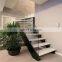 Modern Floating Staircase oak wood Step straight Suspended stairs