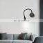 modern indoor wall sconces home decoration wall lamp metal black white lighting bedside LED light for hotel reading lamp