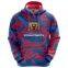 Customized Sublimation Red and Blue Hoodie with Fashionable Style