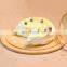 Creative Transparent Dustproof Cake Glass Cover Food Cover Cake Pan Glass Cover With Bamboo Tray