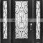 Pre-hung ornamental security new exterior entry front door